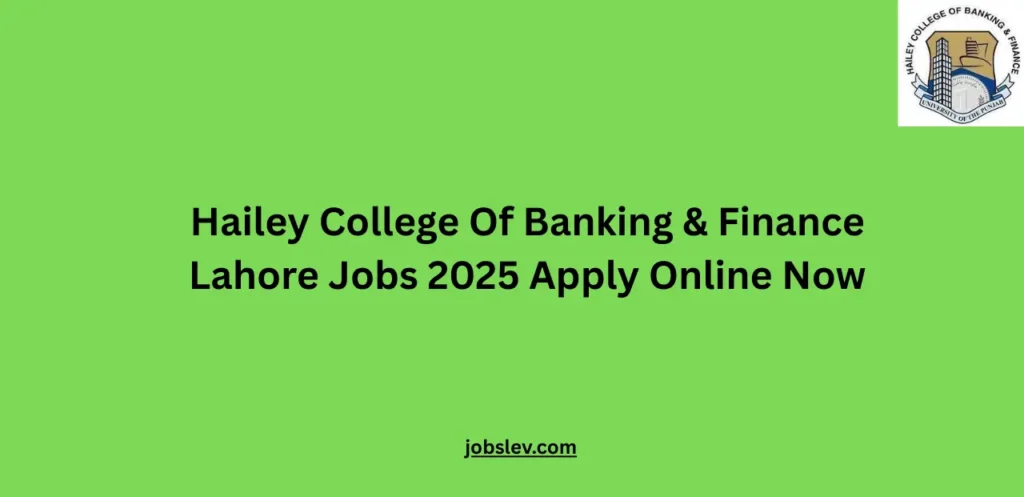 Hailey College Of Banking & Finance Lahore Jobs 2025 Apply Online Now
