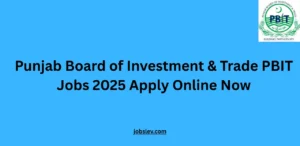 Punjab Board of Investment & Trade PBIT Jobs 2025 Apply Online Now